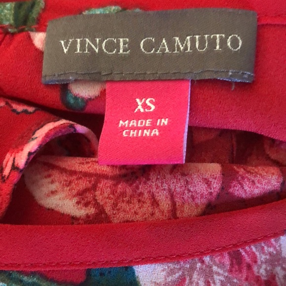 Vince camuto | Red floral boho blouse - Picture 3 of 12